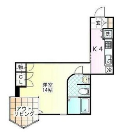 アネーロ上粕屋の物件間取画像